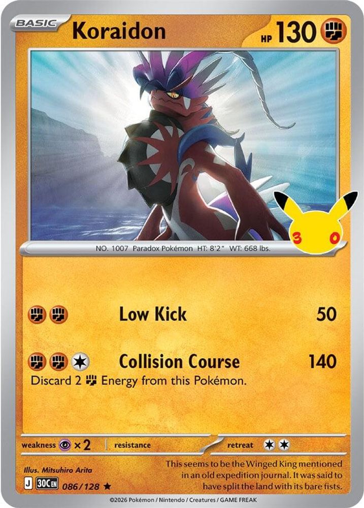 Koraidon 086 - Holofoil ME 30th Celebration - Rare