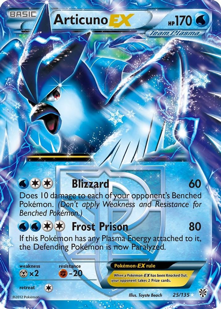 Articuno EX (Team Plasma) 025 - Holofoil Plasma Storm - Ultra Rare