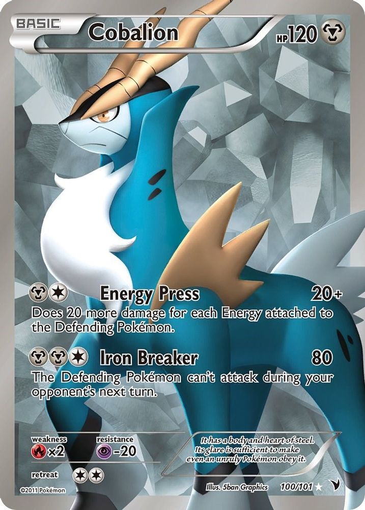 Cobalion (100 Full Art) - Holofoil Noble Victories - Ultra Rare