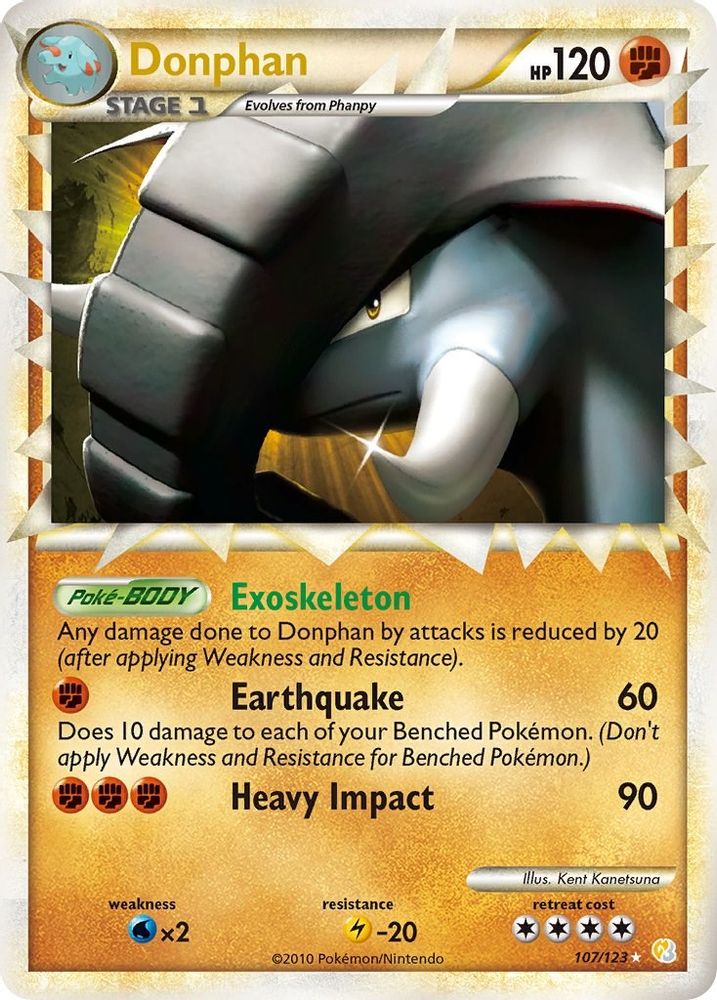 Donphan (Prime) 107 - Holofoil HeartGold SoulSilver - Ultra Rare