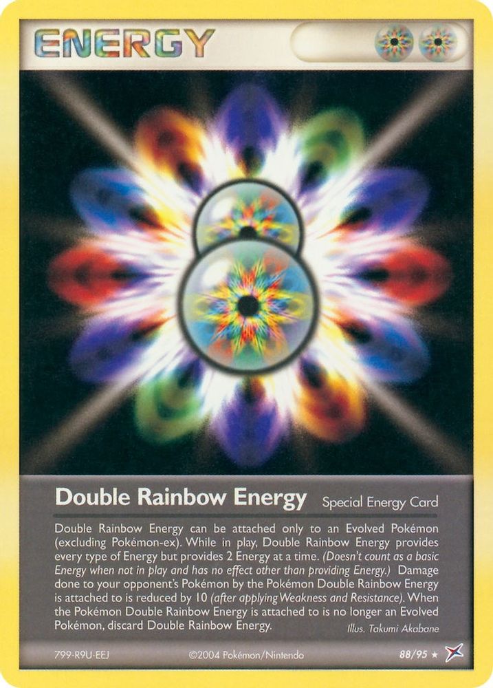 Double Rainbow Energy/95 - Reverse Holofoil Team Magma vs Team Aqua - Rare
