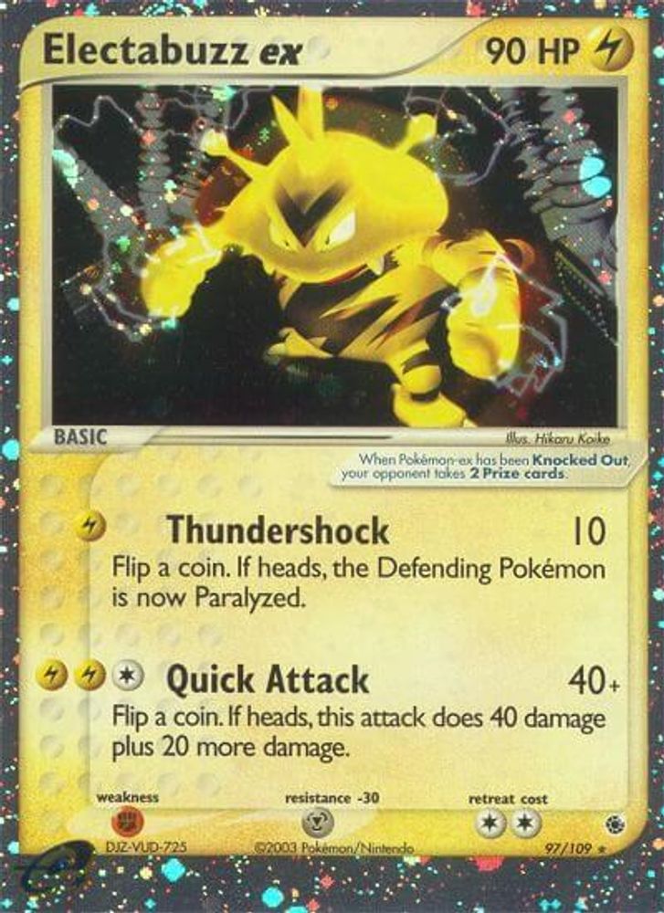 Electabuzz ex/109 - Holofoil Ruby and Sapphire - Ultra Rare