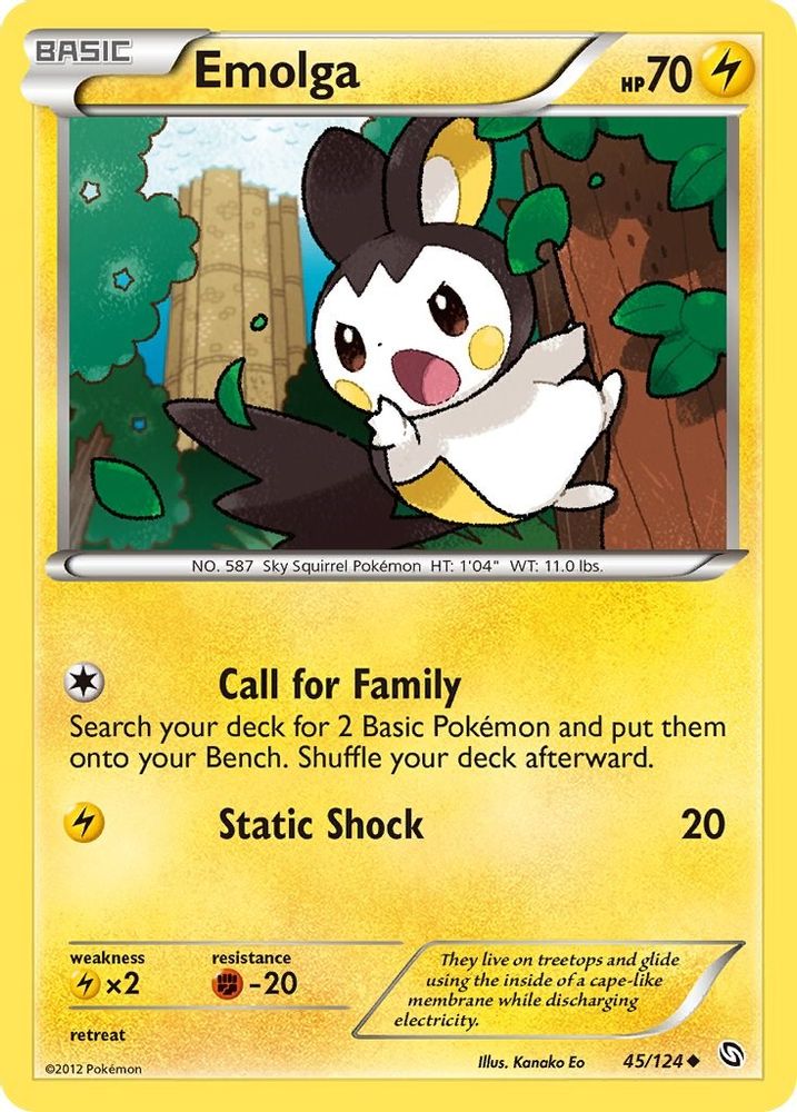 Emolga - Reverse Holofoil Dragons Exalted - Uncommon