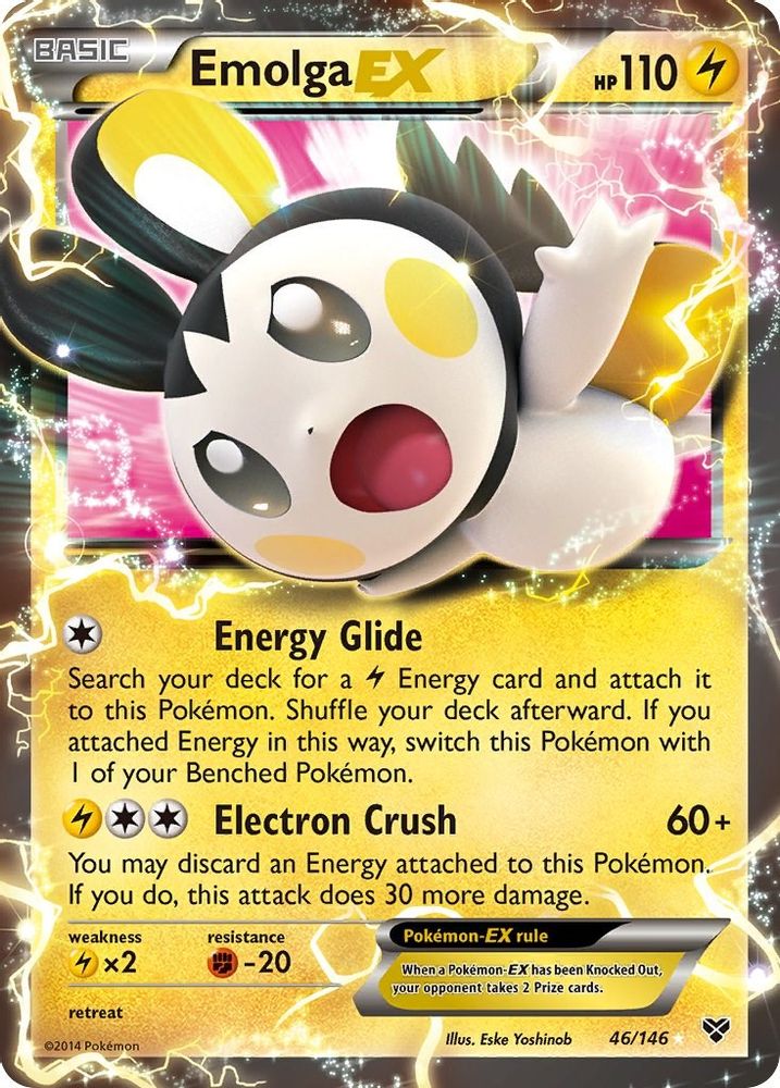 Emolga EX 046 - Holofoil XY Base Set - Ultra Rare