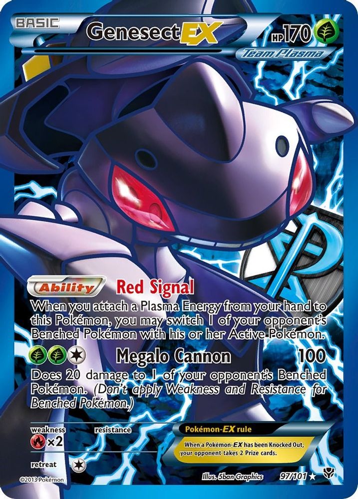 Genesect EX (Team Plasma) (97 Full Art) - Holofoil Plasma Blast - Ultra Rare
