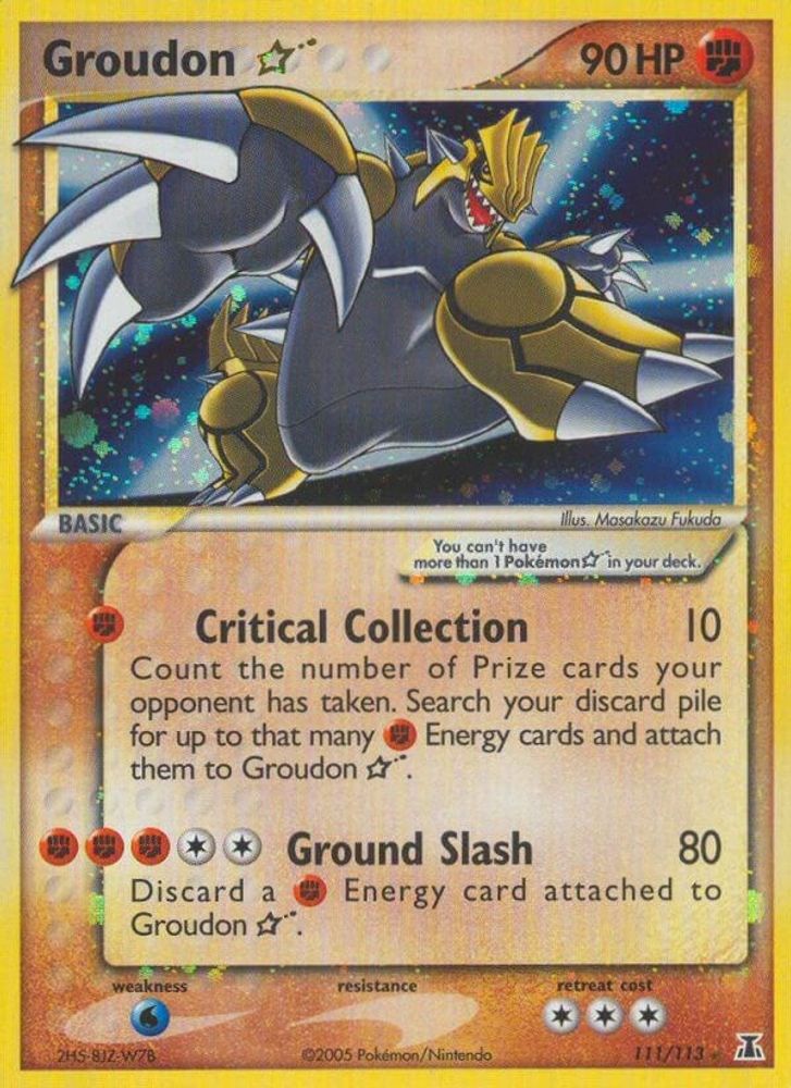 Groudon Star 111 - Holofoil Delta Species - Ultra Rare
