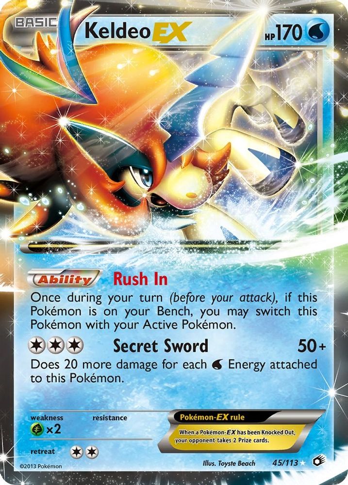 Keldeo EX - Holofoil Legendary Treasures - Ultra Rare