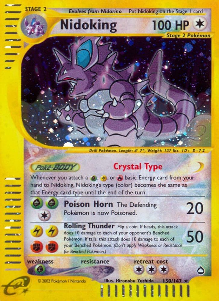 Nidoking (150) - Holofoil Aquapolis - Secret Rare