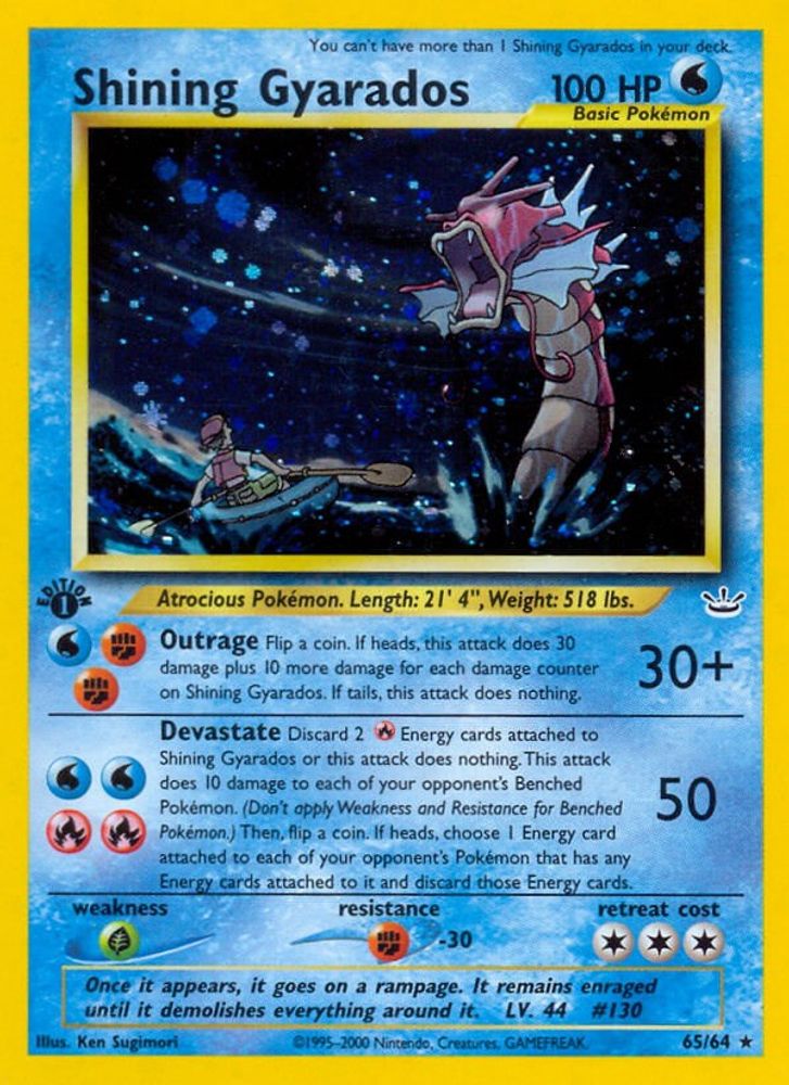 Shining Gyarados - 1st Edition Holofoil Neo Revelation - Secret Rare