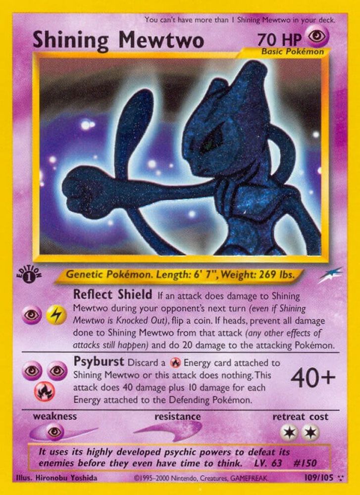 Shining Mewtwo - 1st Edition Holofoil Neo Destiny - Secret Rare