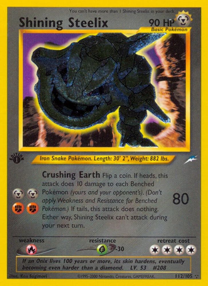 Shining Steelix - 1st Edition Holofoil Neo Destiny - Secret Rare