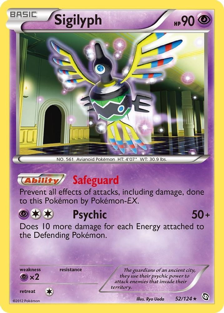 Sigilyph 052 - Holofoil Dragons Exalted - Holo Rare