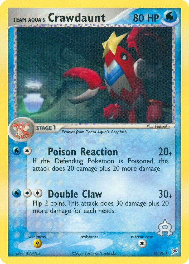Team Aqua's Crawdaunt - 14/95/95 Team Magma vs Team Aqua - Rare