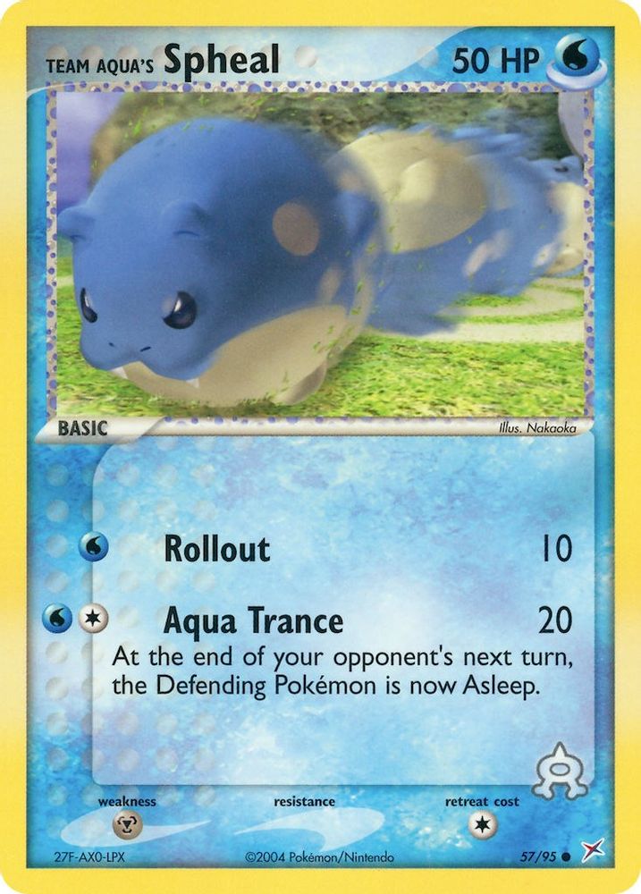 Team Aqua's Spheal - 57/95/95 - Reverse Holofoil Team Magma vs Team Aqua - Common