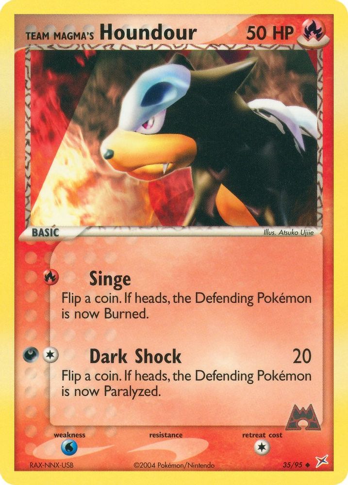 Team Magma's Houndour - 35/95/95 - Reverse Holofoil Team Magma vs Team Aqua - Uncommon