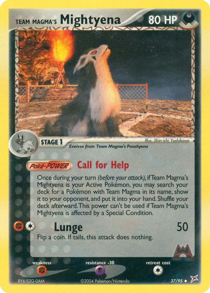 Team Magma's Mightyena - 37/95/95 Team Magma vs Team Aqua - Uncommon