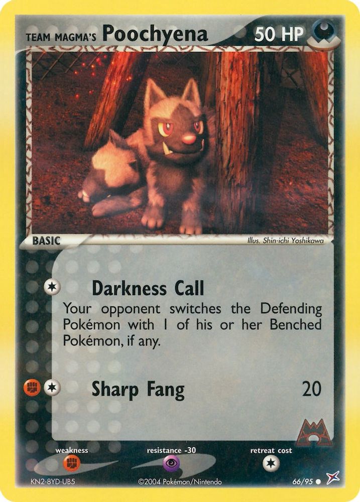 Team Magma's Poochyena - 66/95/95 - Reverse Holofoil Team Magma vs Team Aqua - Common