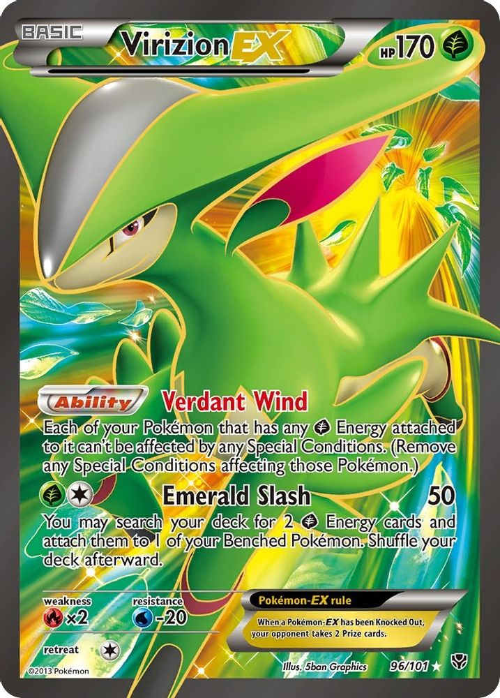 Virizion EX (Full Art) - Holofoil Plasma Blast - Ultra Rare