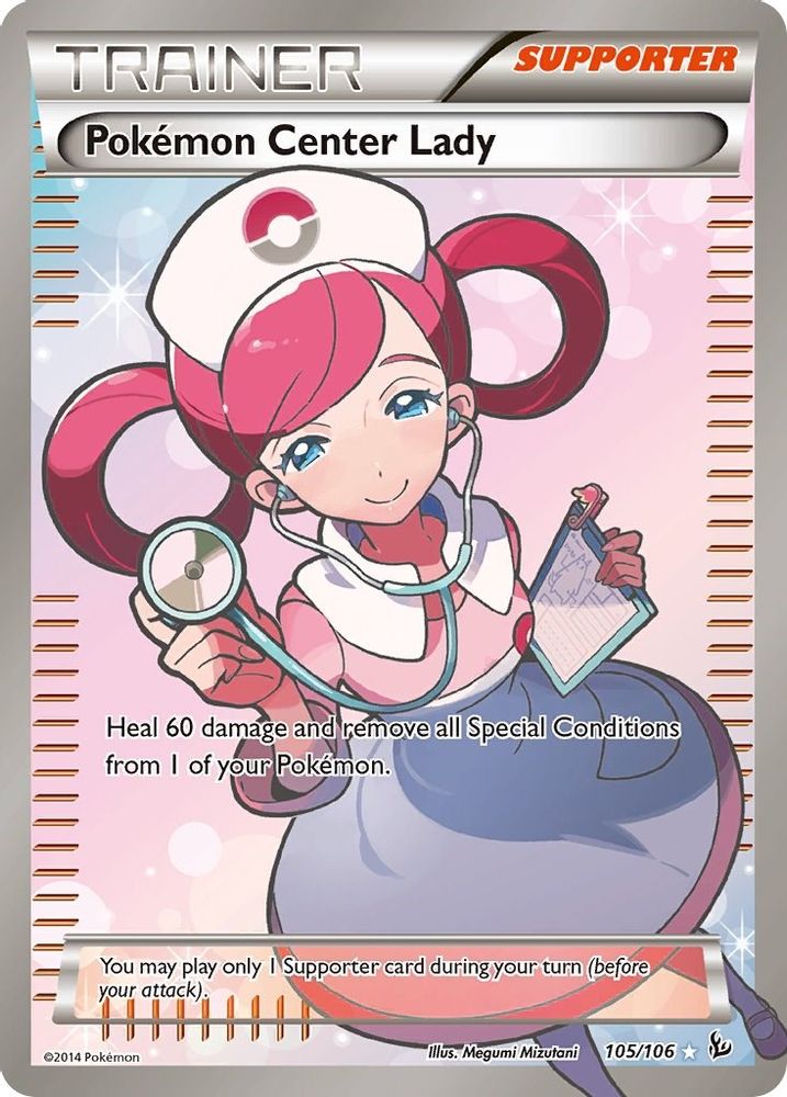 Pokemon Center Lady (105 Full Art) (105 Full Art) 105/106 - Holofoil XY Flashfire - Ultra Rare