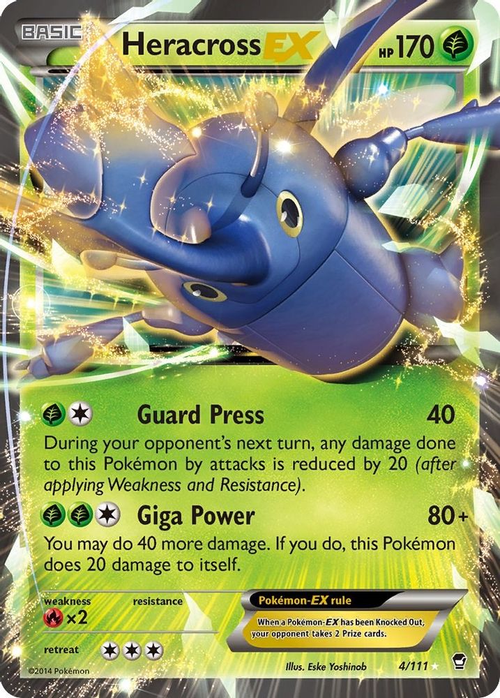 Heracross EX 004/111 - Holofoil XY Furious Fists - Ultra Rare