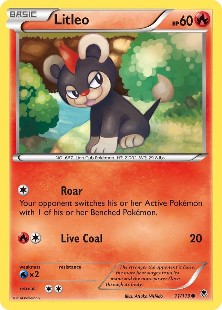Litleo - Reverse Holofoil XY Phantom Forces - Common