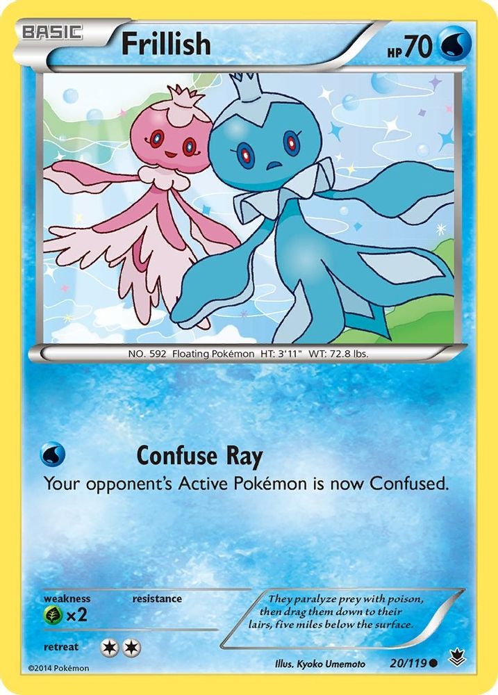 Frillish 020 - Reverse Holofoil XY Phantom Forces - Common