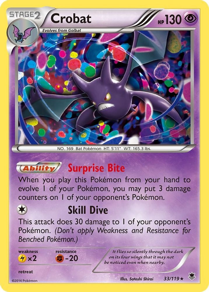 Crobat 033 - Reverse Holofoil XY Phantom Forces - Rare
