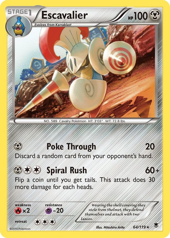 Escavalier - Reverse Holofoil XY Phantom Forces - Rare