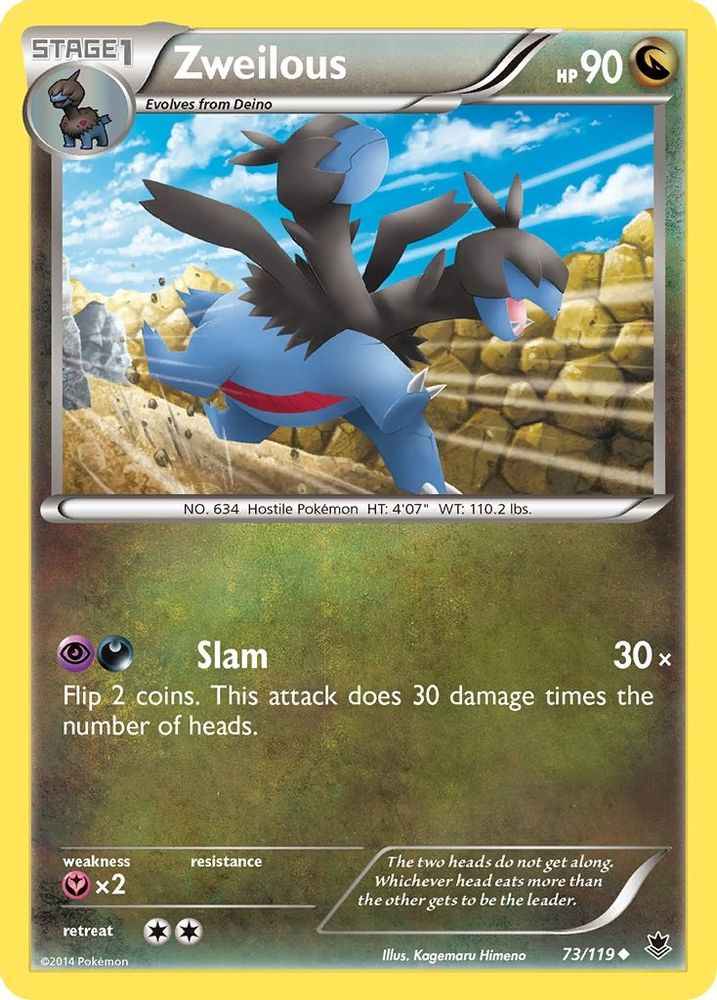 Zweilous - Reverse Holofoil XY Phantom Forces - Uncommon