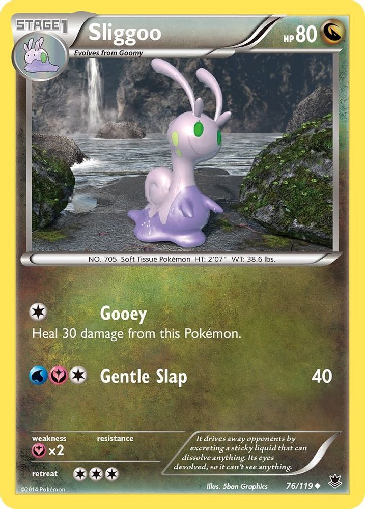 Sliggoo 076/119 - Reverse Holofoil XY Phantom Forces - Uncommon