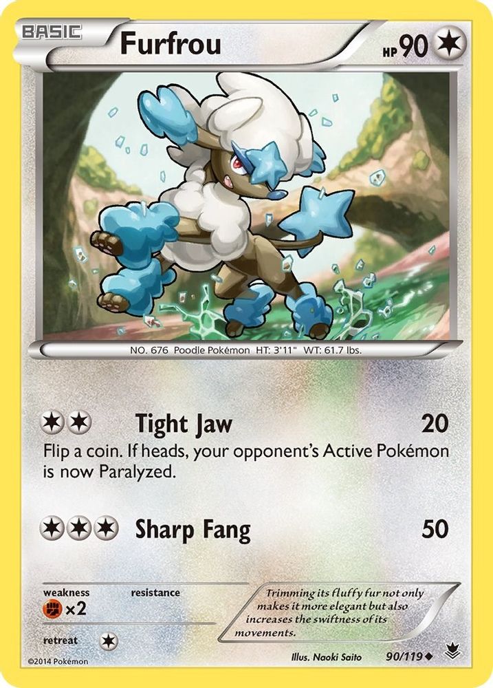 Furfrou 090 XY Phantom Forces - Uncommon