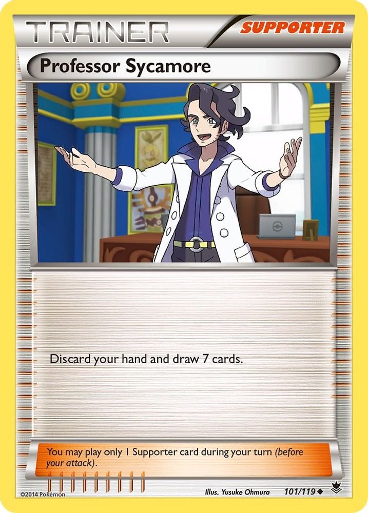 Professor Sycamore 101 - Reverse Holofoil XY Phantom Forces - Uncommon