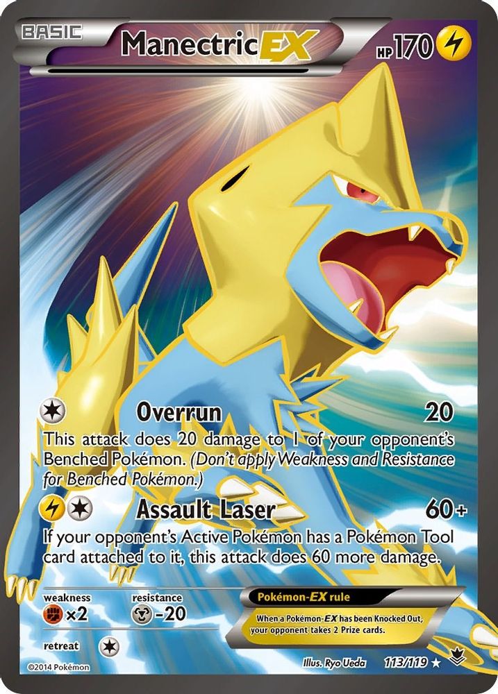 Manectric EX (113 Full Art) (113 Full Art) 113/119 - Holofoil XY Phantom Forces - Ultra Rare