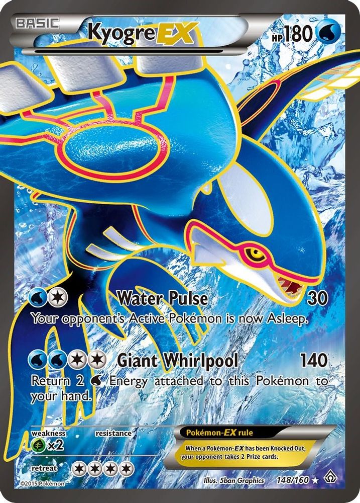 Kyogre EX (148 Full Art) - Holofoil XY Primal Clash - Ultra Rare