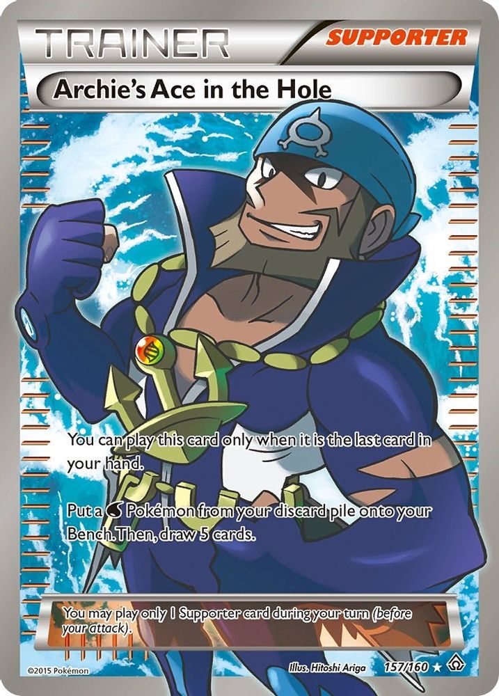 Archie's Ace in the Hole (157 Full Art)/160 - Holofoil XY Primal Clash - Ultra Rare