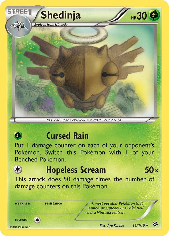 Shedinja 011 - Reverse Holofoil XY Roaring Skies - Rare