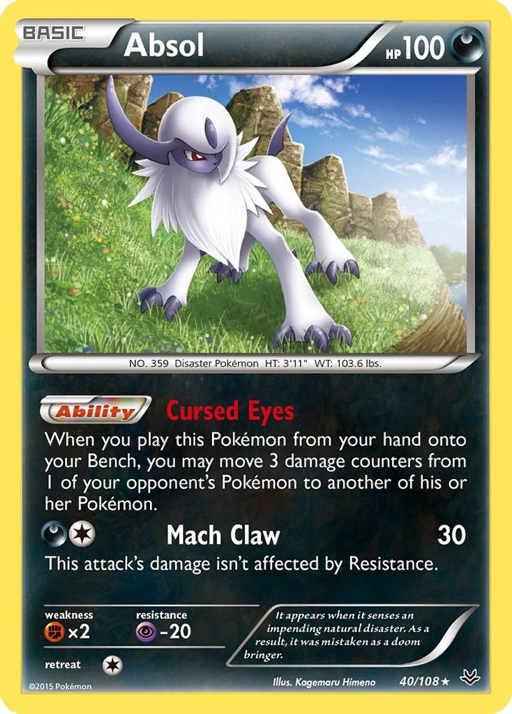 Absol 040 - Holofoil XY Roaring Skies - Holo Rare