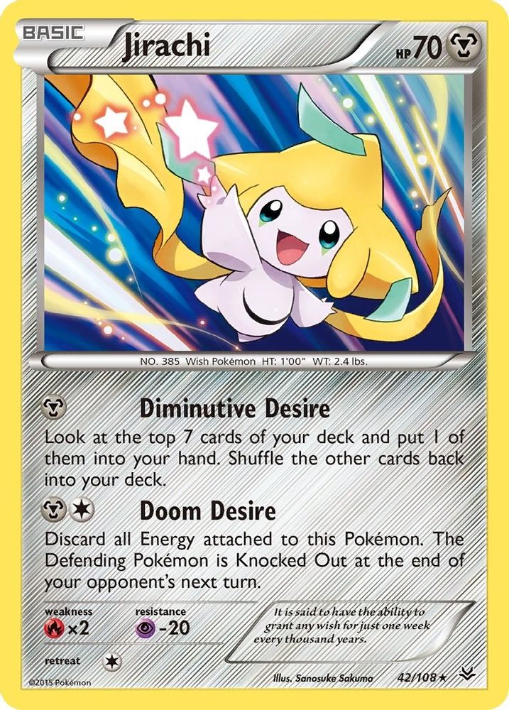 Jirachi 042 - Holofoil XY Roaring Skies - Holo Rare
