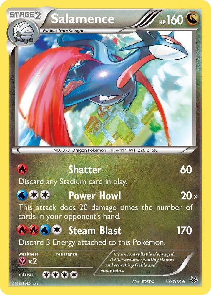Salamence 057 - Holofoil XY Roaring Skies - Holo Rare