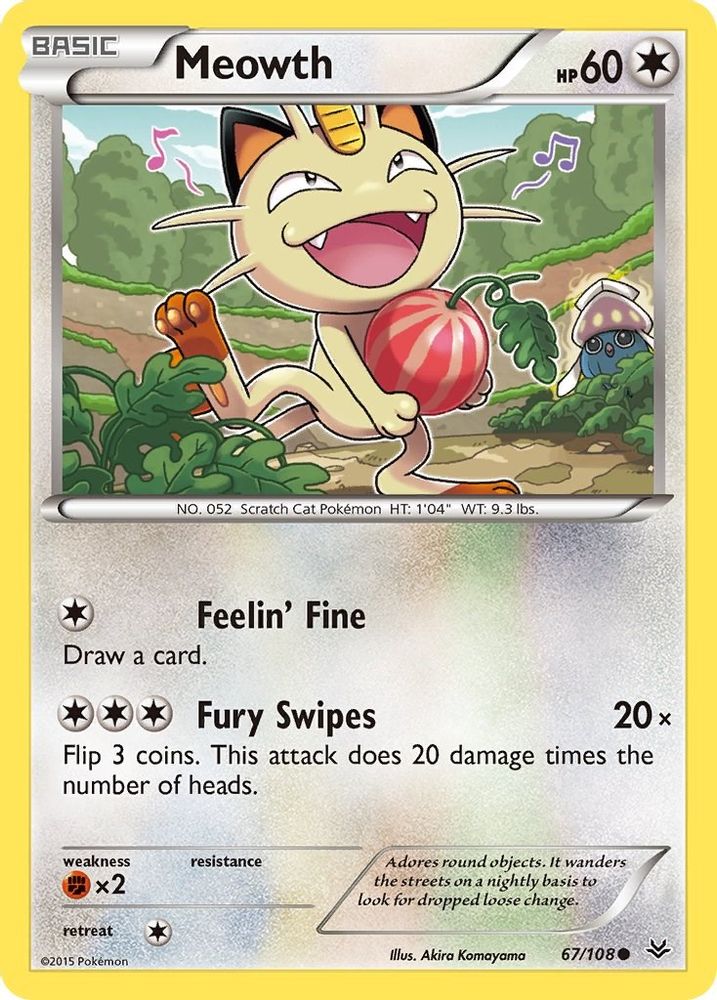 Meowth 067 XY Roaring Skies - Common