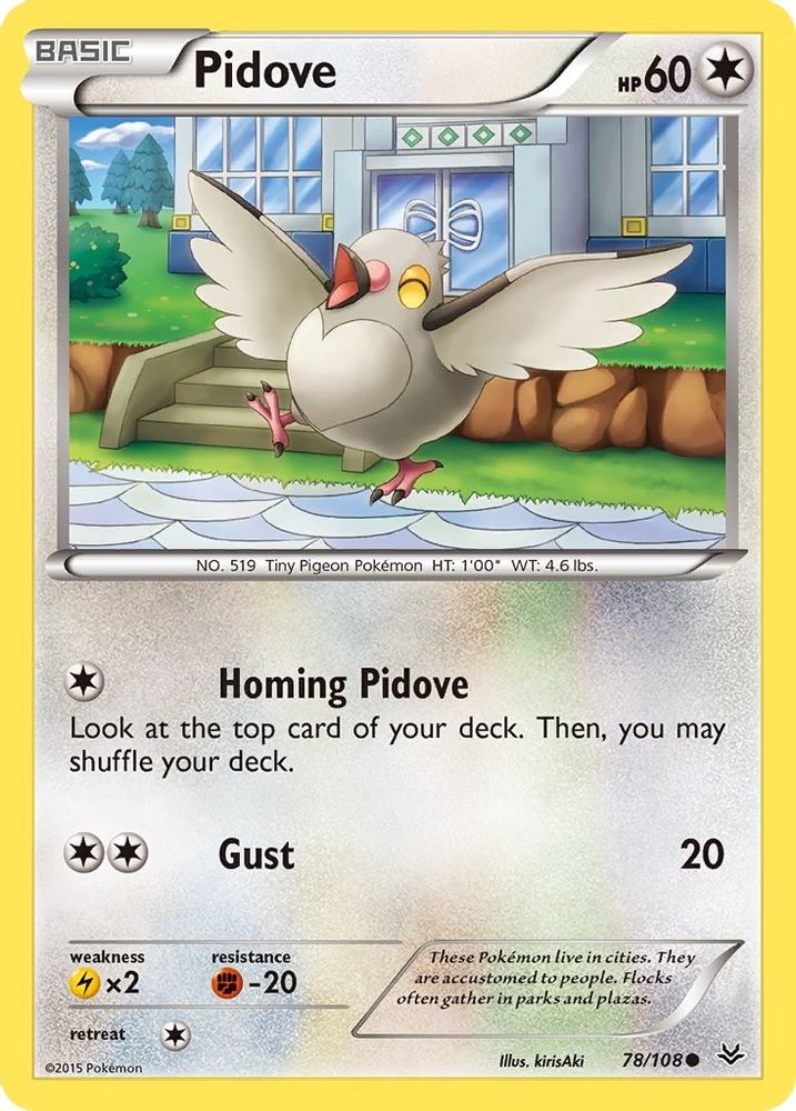 Pidove 078 - Reverse Holofoil XY Roaring Skies - Common