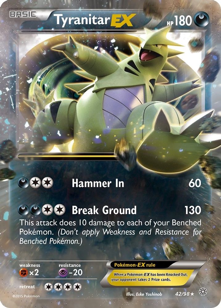 Tyranitar EX 042  - Holofoil XY  Ancient Origins - Ultra Rare
