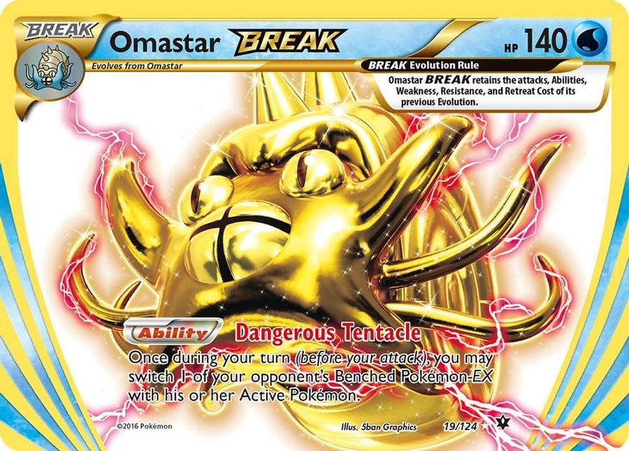 Omastar BREAK 019  - Holofoil XY  Fates Collide - Rare BREAK
