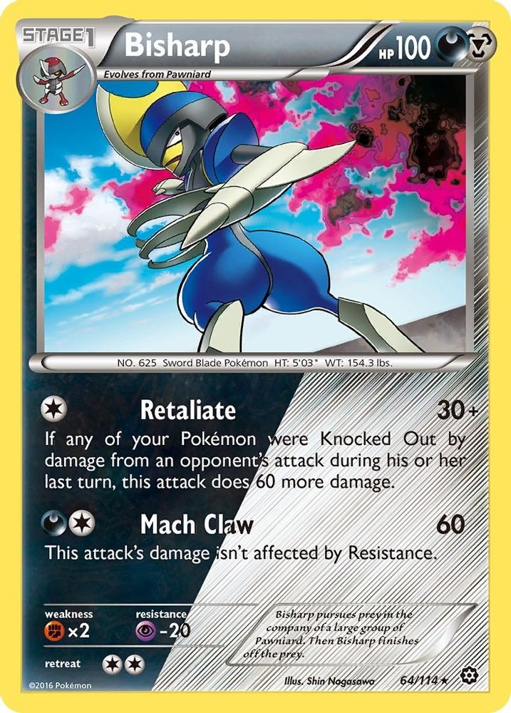 Bisharp 064  - Holofoil XY  Steam Siege - Holo Rare