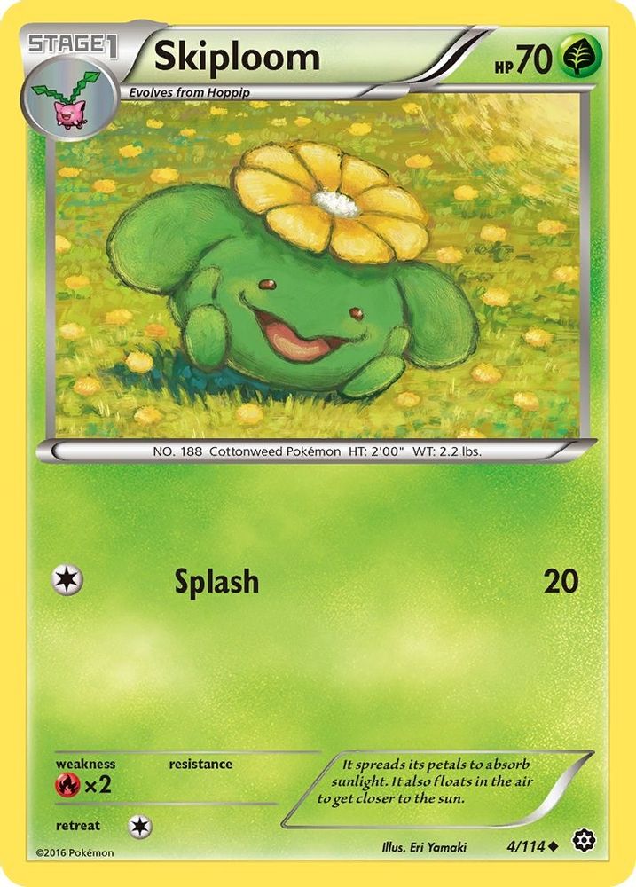 Skiploom 004  - Reverse Holofoil XY  Steam Siege - Uncommon