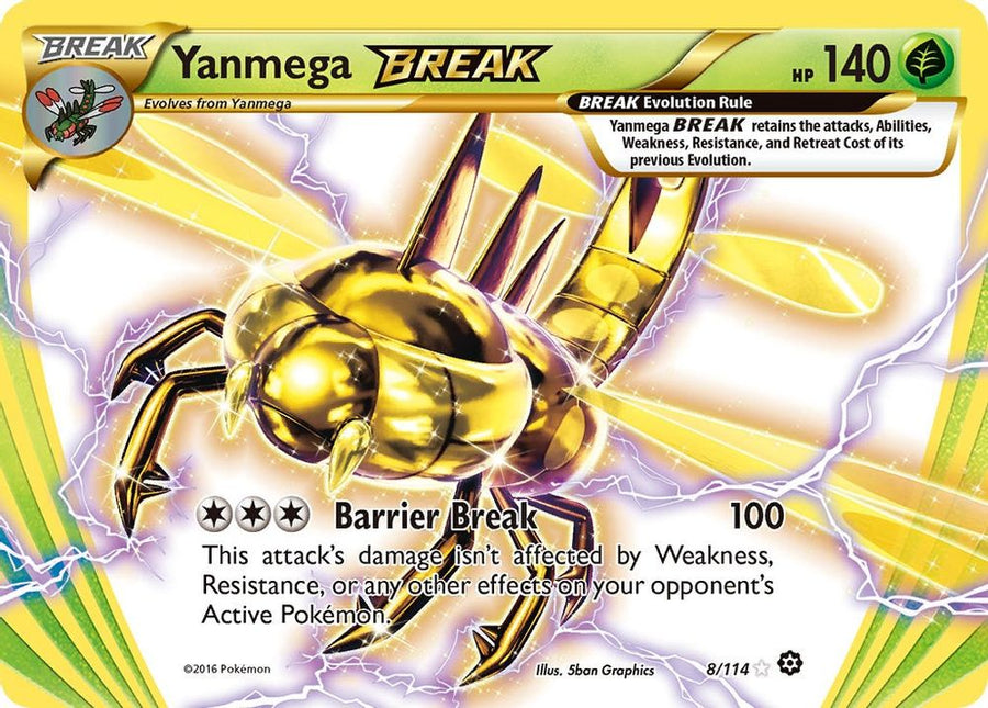 Yanmega BREAK 008  - Holofoil XY  Steam Siege - Rare BREAK