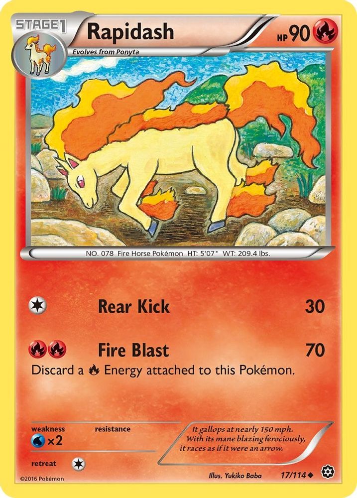Rapidash 017  XY  Steam Siege - Uncommon