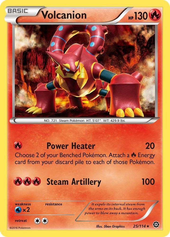 Volcanion 025/114  XY  Steam Siege - Rare
