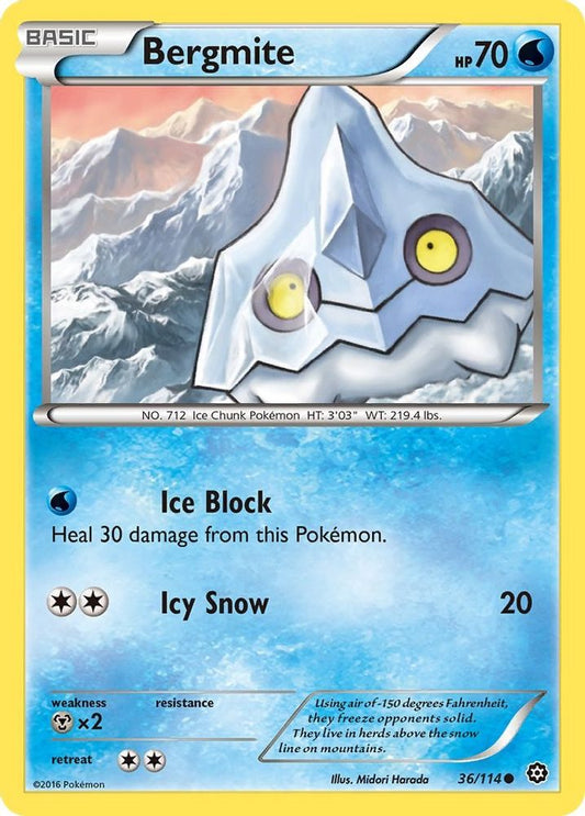 Bergmite 036  - Reverse Holofoil XY  Steam Siege - Common