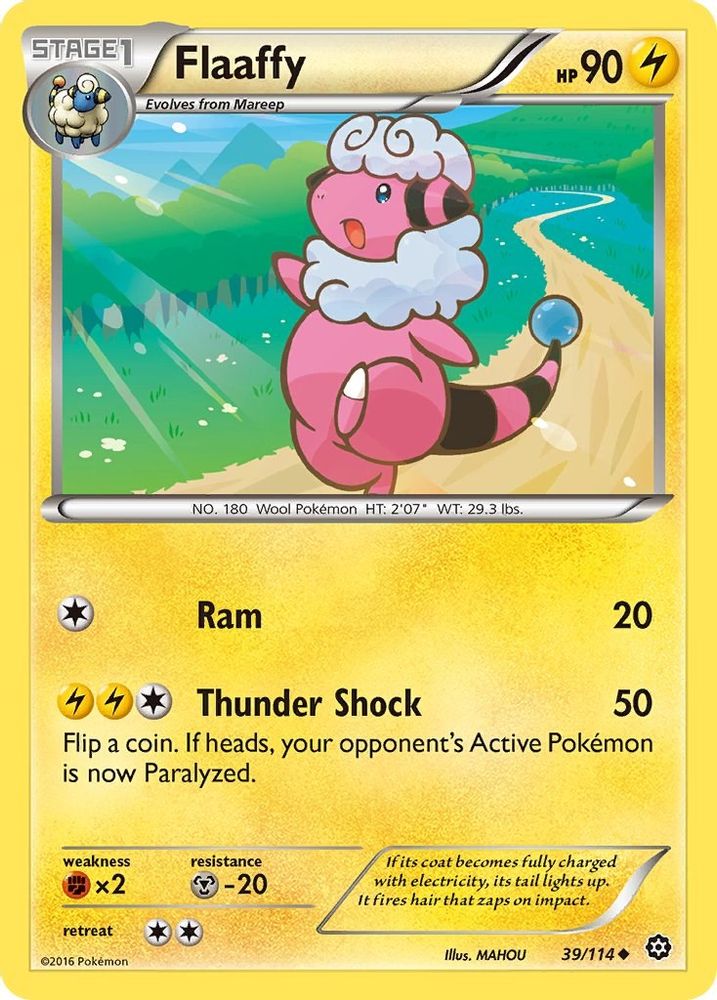 Flaaffy 039  - Reverse Holofoil XY  Steam Siege - Uncommon